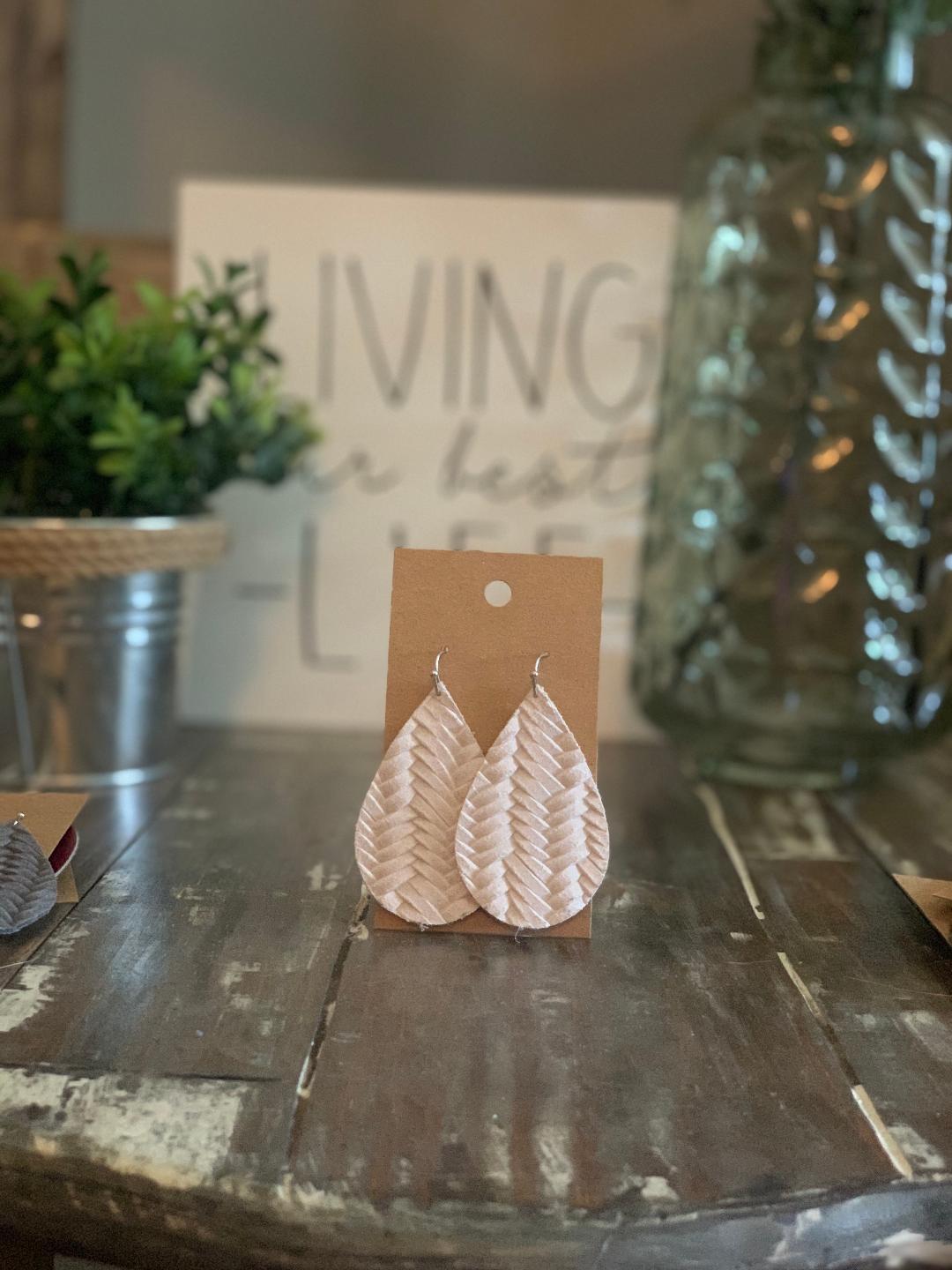 Off-White Ruffle Earrings