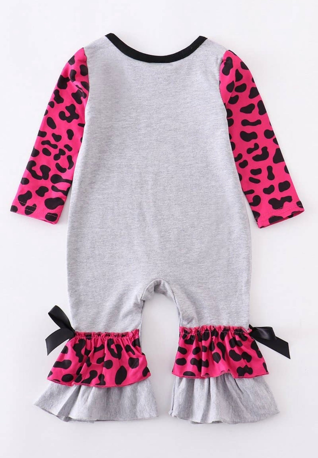 Leopard Rainbow Ruffle Romper