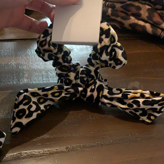Leopard Bow Scrunchie