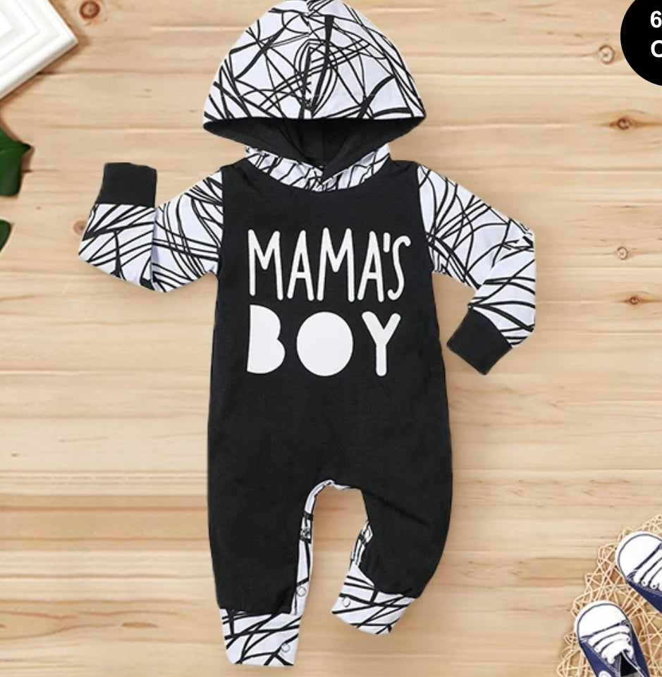 Mama's Boy Hooded Romper