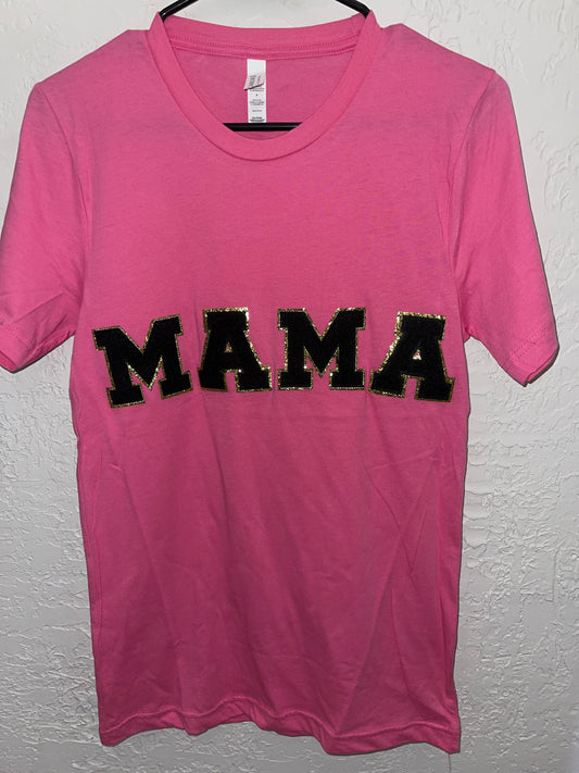 Pink Mama Felt Letter Tee