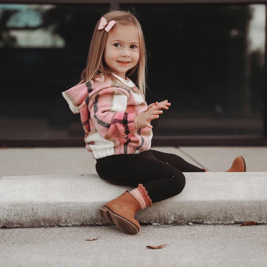 Pink Plaid Hoodie Flannel