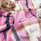 Pink Plaid Hoodie Flannel