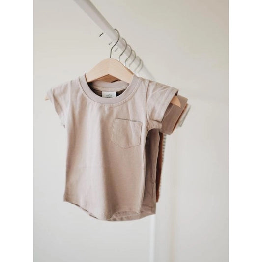 Tan Brushed Cotton Tee